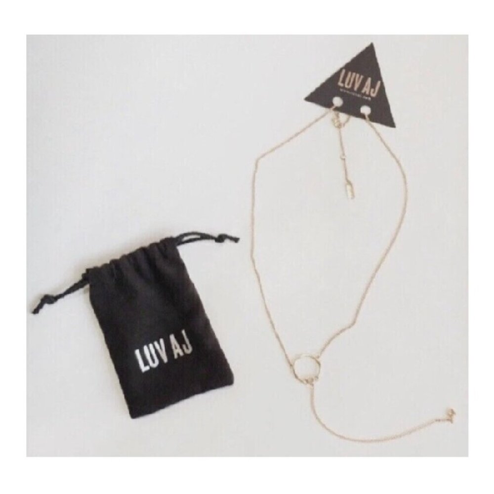 Luv AJ Full Bloom Rose Gold Tone Necklace - New in Pouch